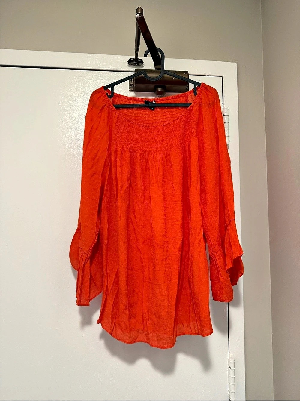 Rachel Orange Blouse Like New